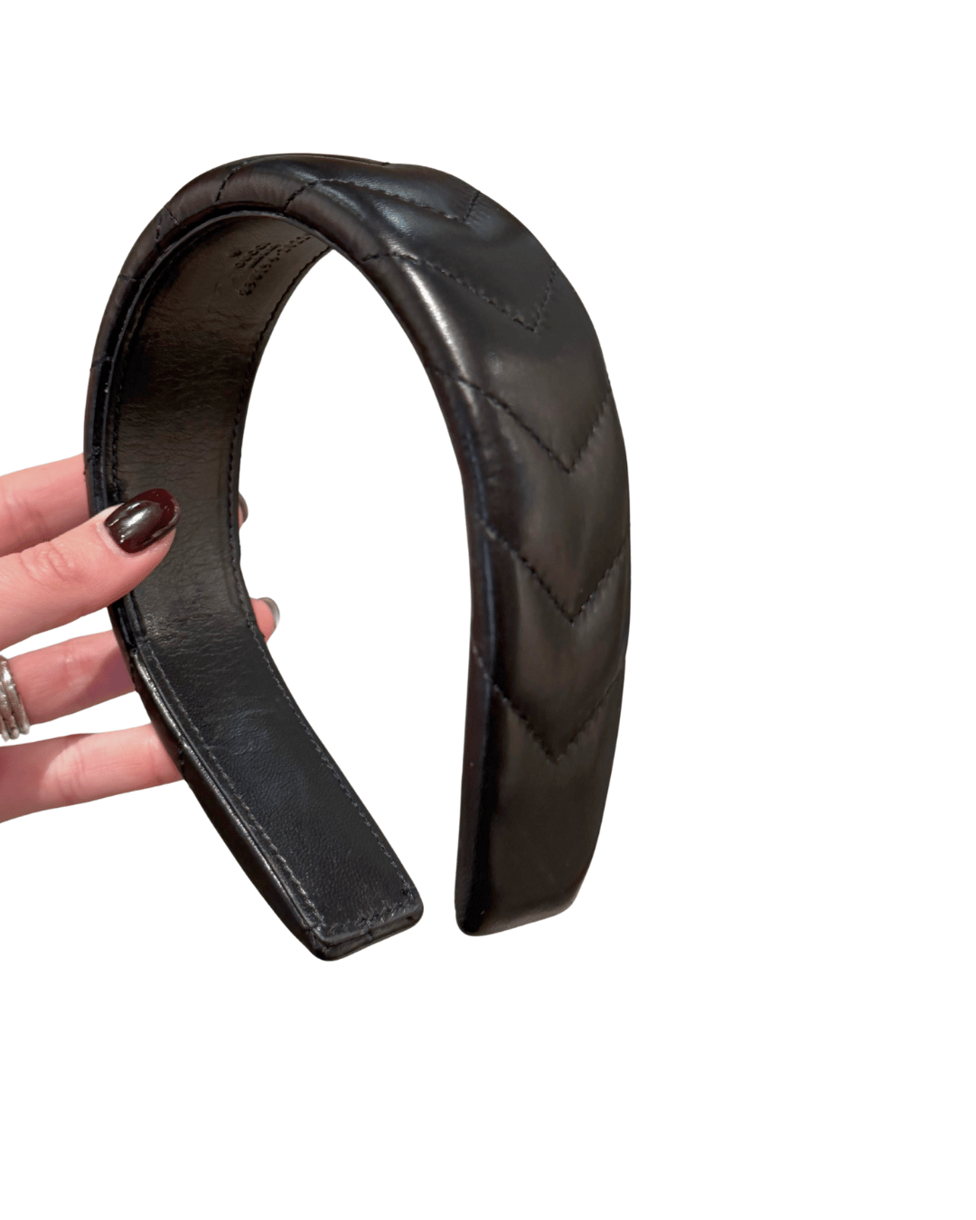 CERCHIETTO GUCCI MARMONT PELLE NERA