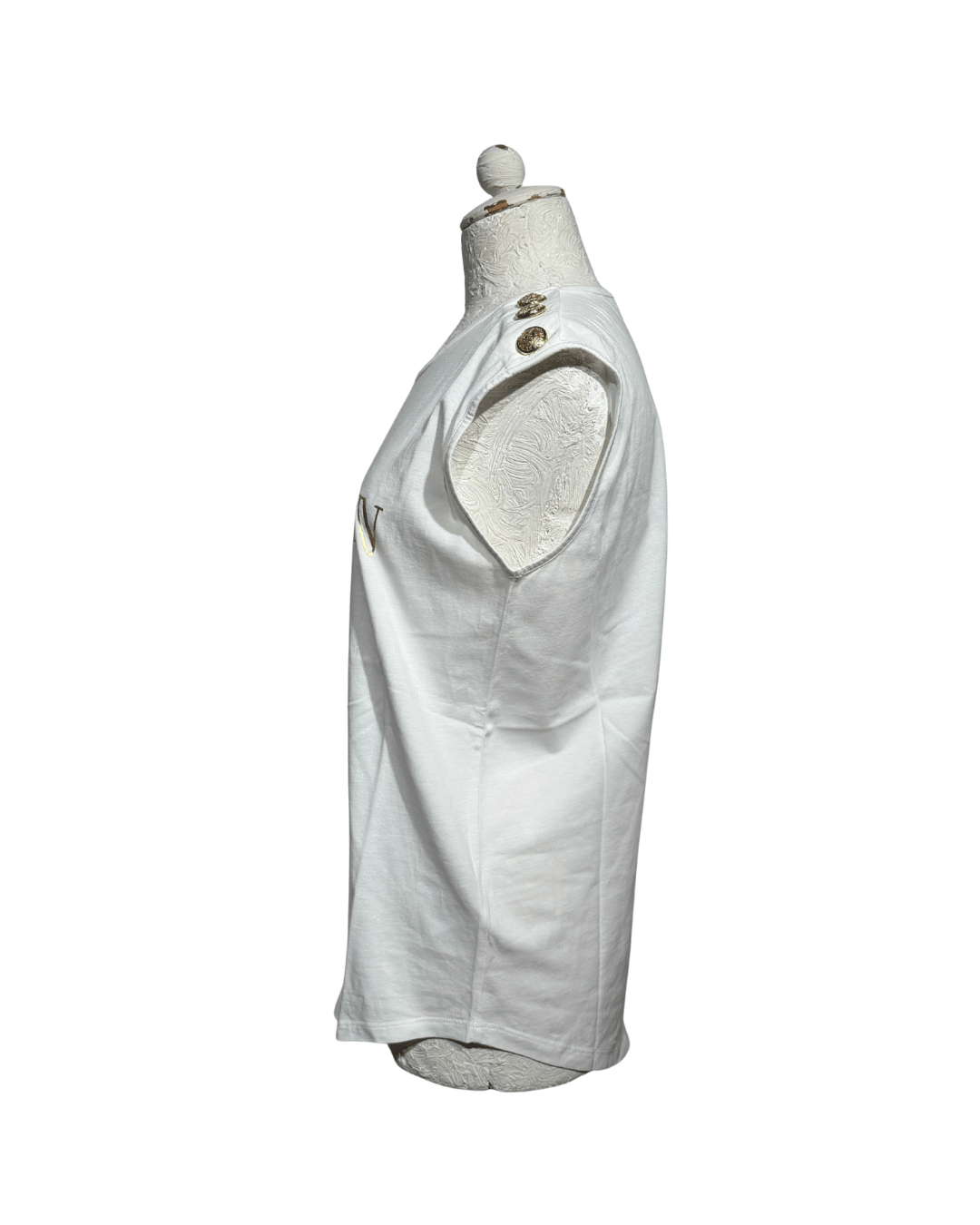 TSHIRT BALMAIN SENZA MANICHE BIANCA Tg 42
