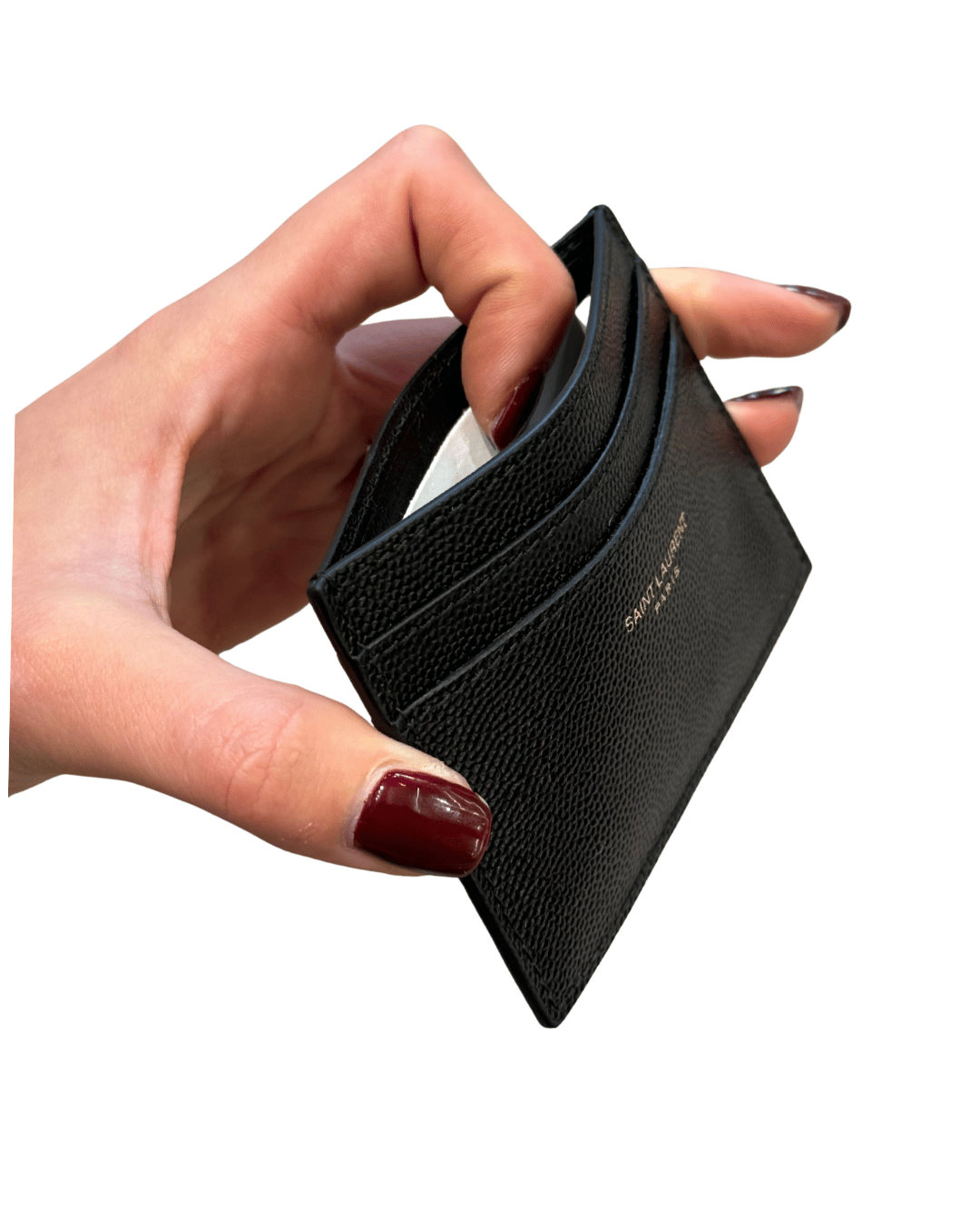 PORTACARTE NERO YSL GRAIN DE POUDRE