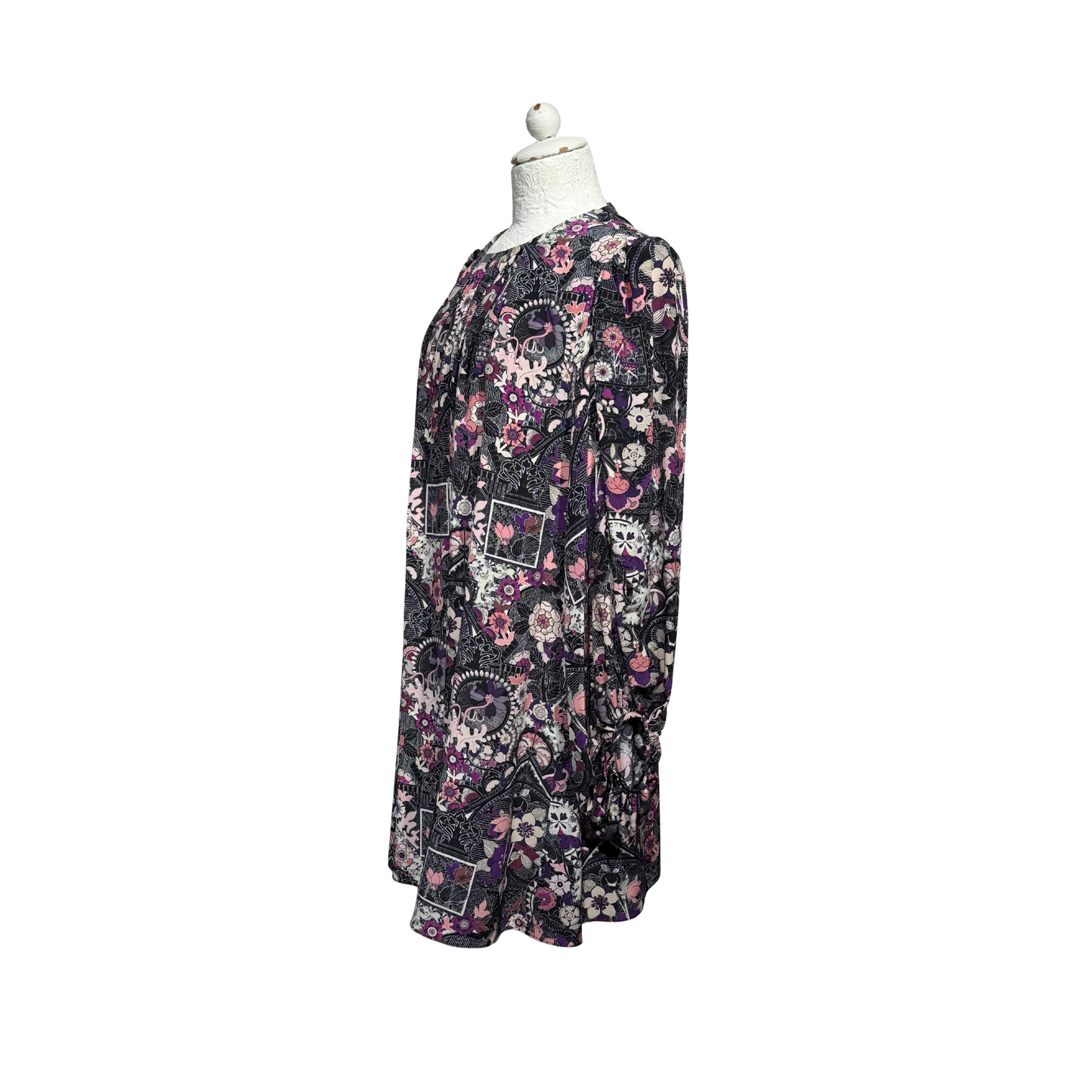 ABITO IN SETA STAMPATA ALEXANDER MCQUEEN