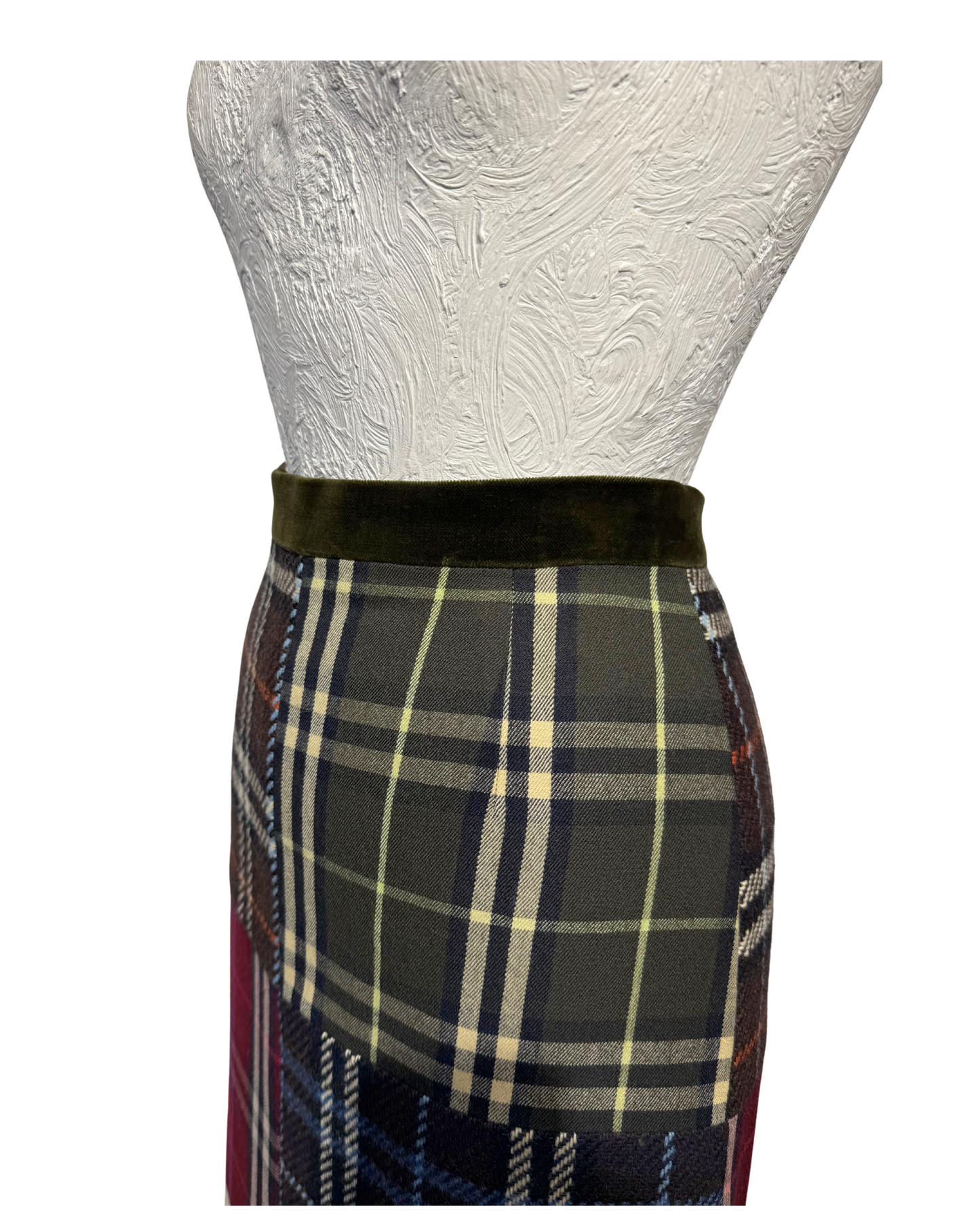 GONNA LUNGA PATCHWORK BURBERRY