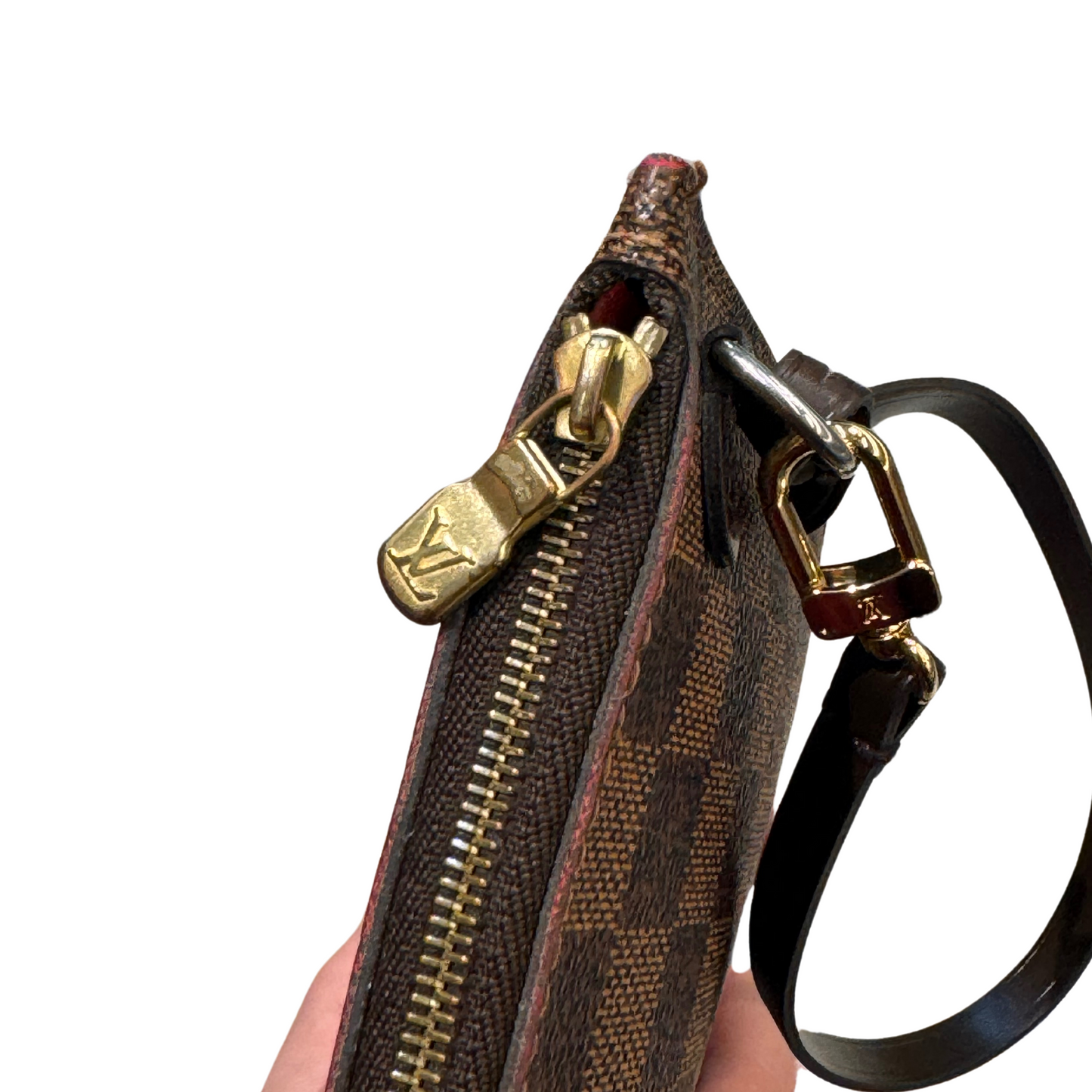 POCHETTE PIATTA DAMIER EBENE
