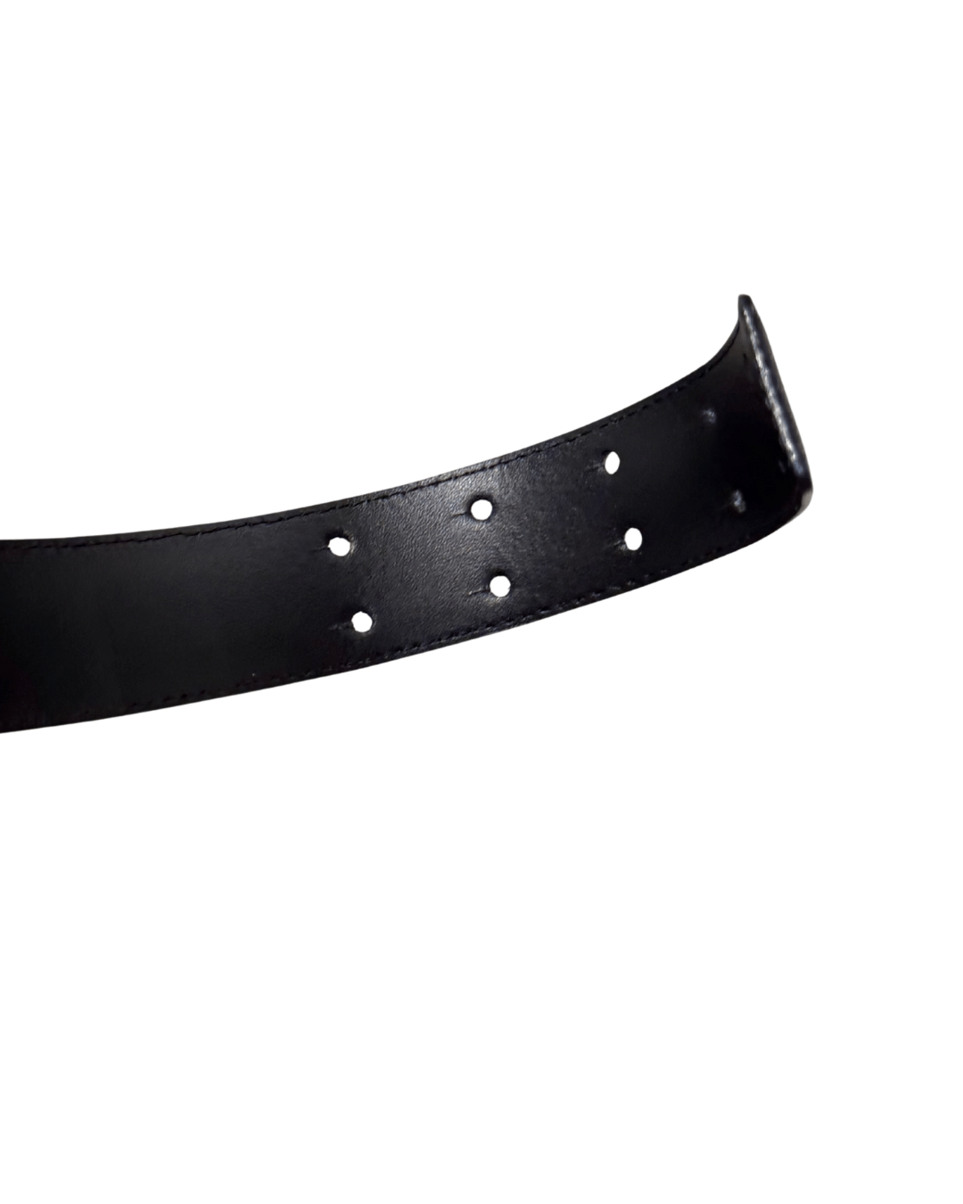 CINTURA MOSCHINO NERA HARDWARE DORATO