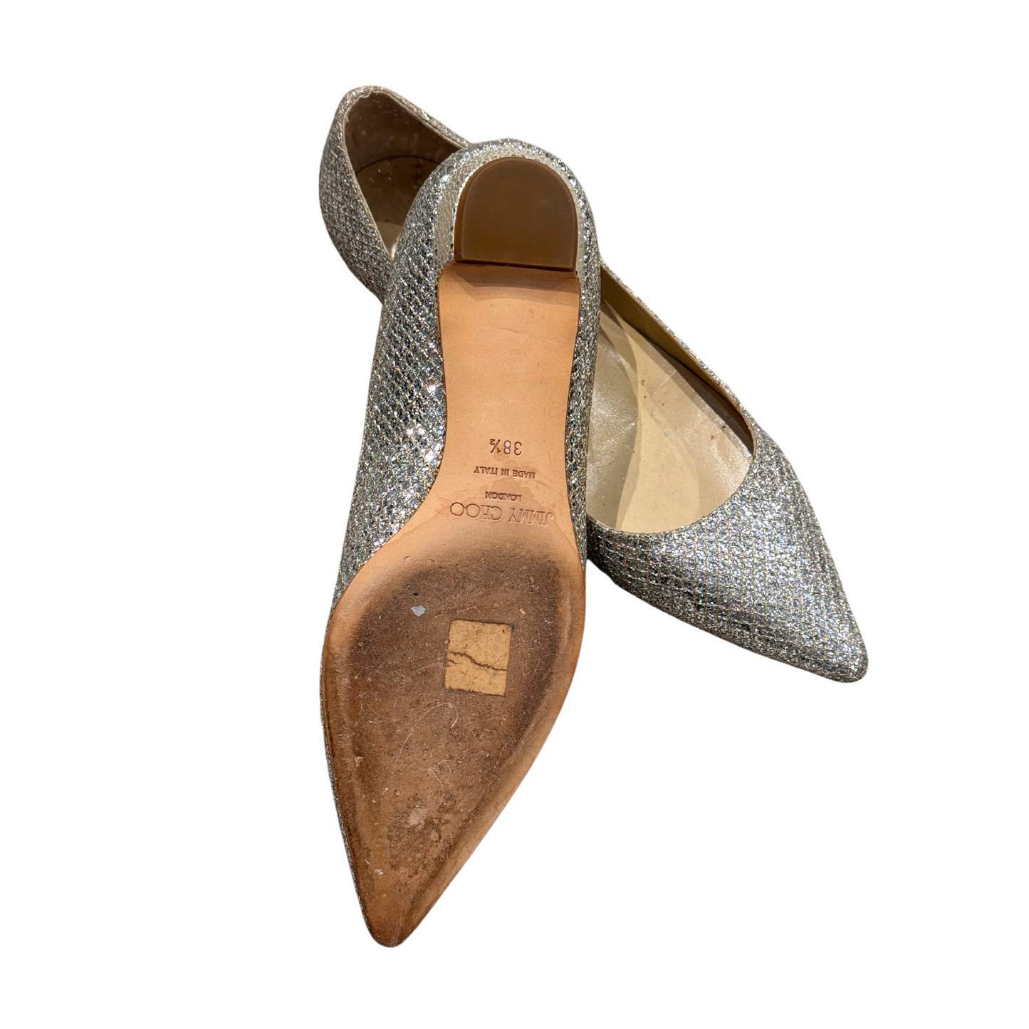 BALLERINE JIMMY CHOO GLITTER ARGENTO