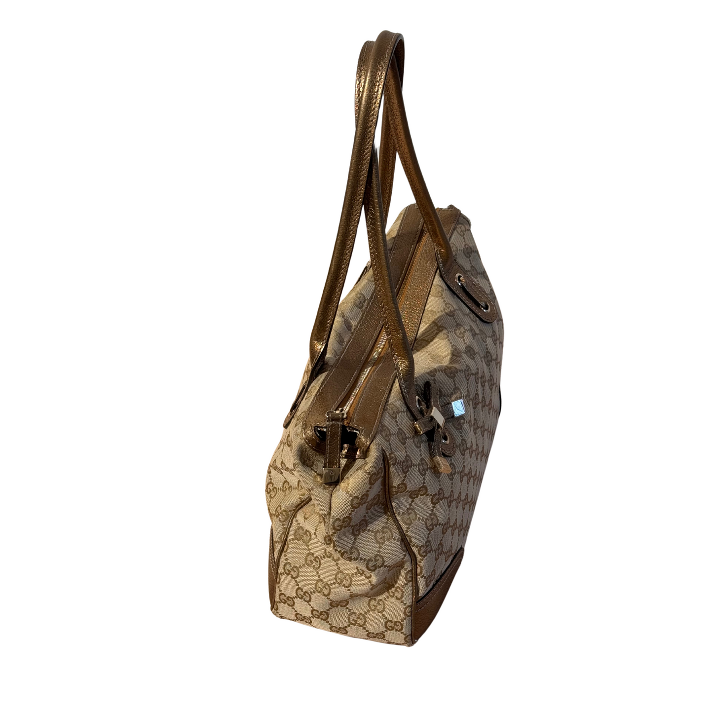 BORSA GUCCI MONOGRAM A SPALLA RIFINITURE ORO