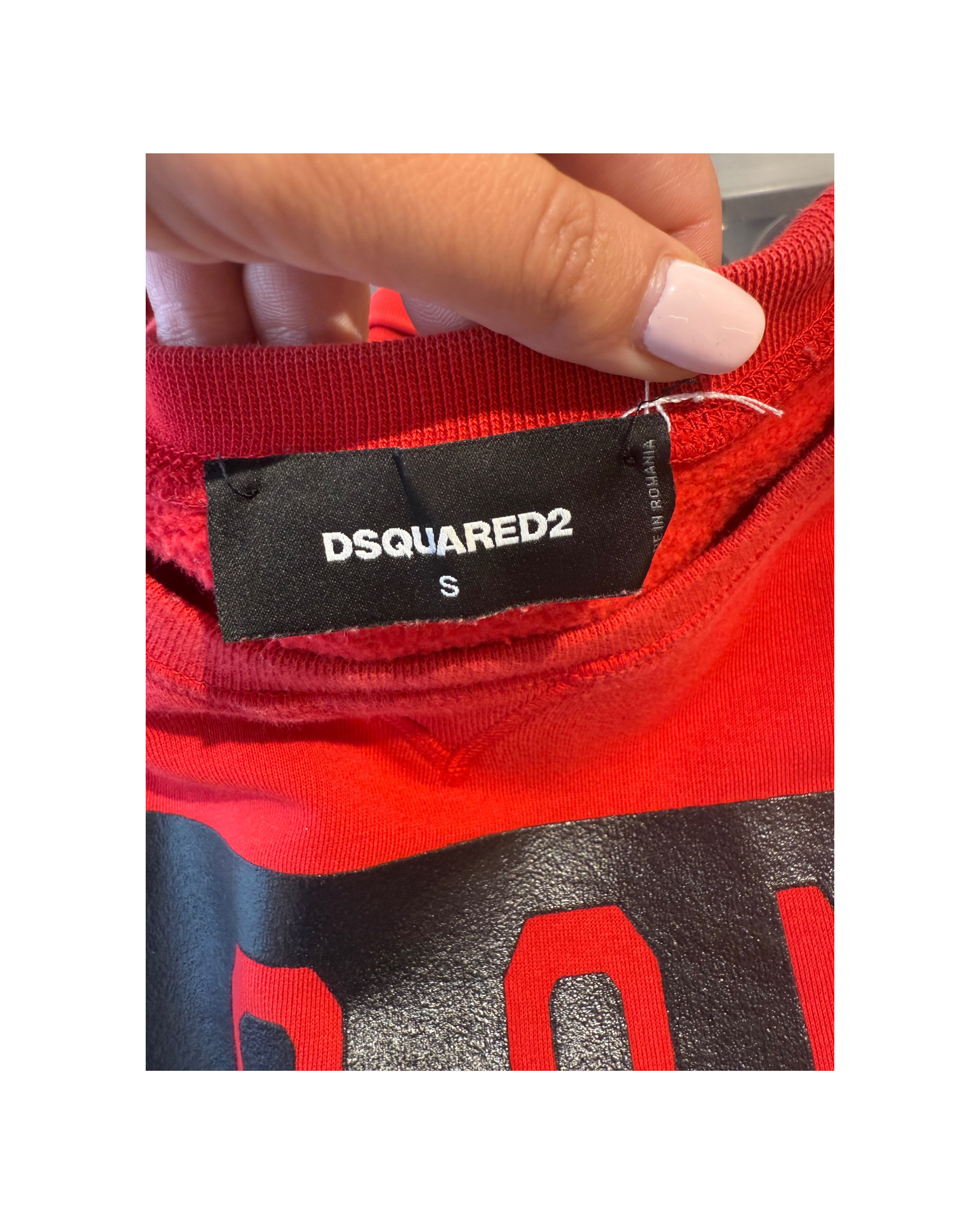 FELPA UOMO DSQUARED2 ROSSA