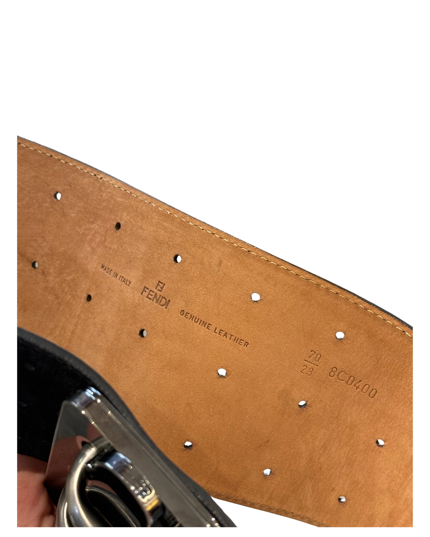 CINTURA FENDI ALTA IN PELLE SCAMOSCIATA