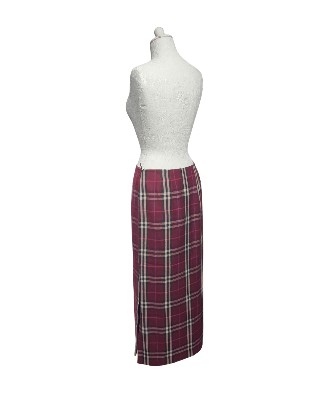 GONNA MIDI IN LANA TARTAN BURBERRY