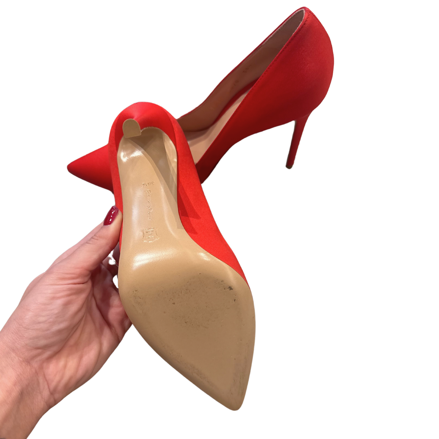 DECOLLETE GIANVITO ROSSI ROSSE nr38.5