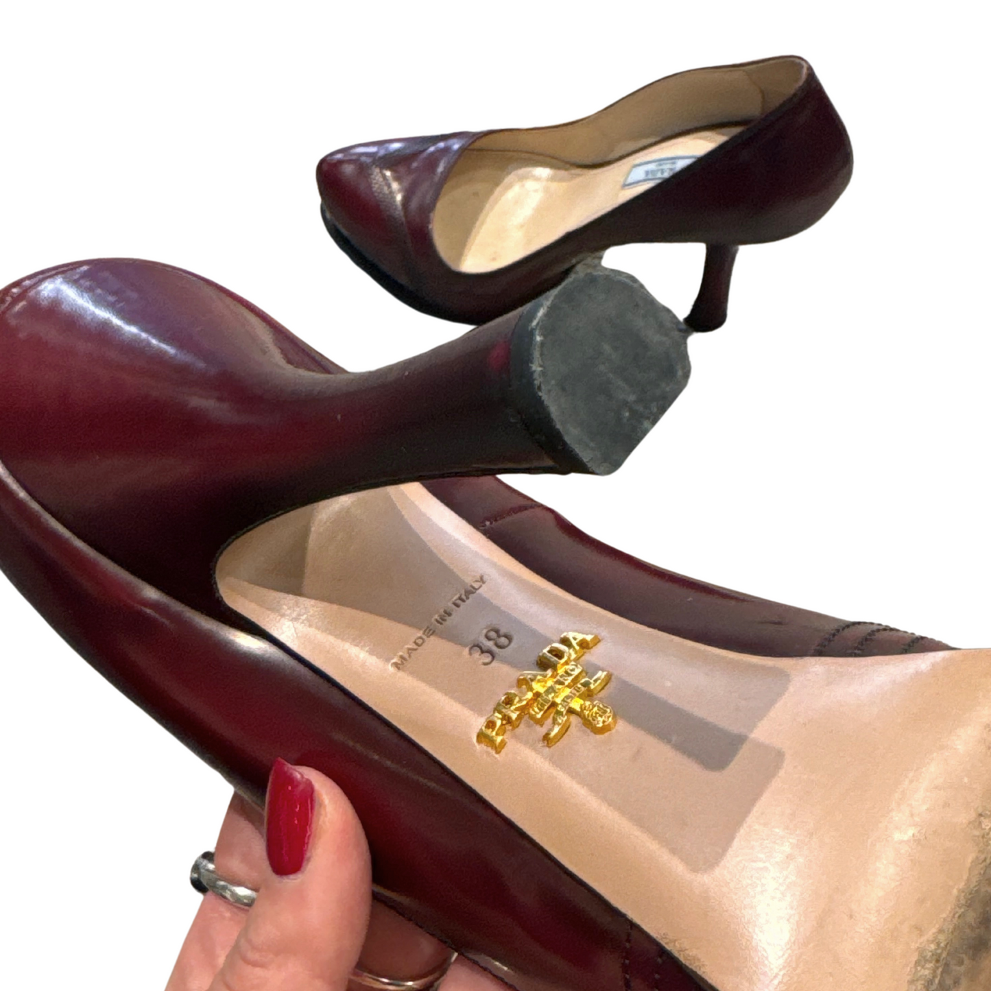 DECOLLETE PRADA BORDEAUX nr38