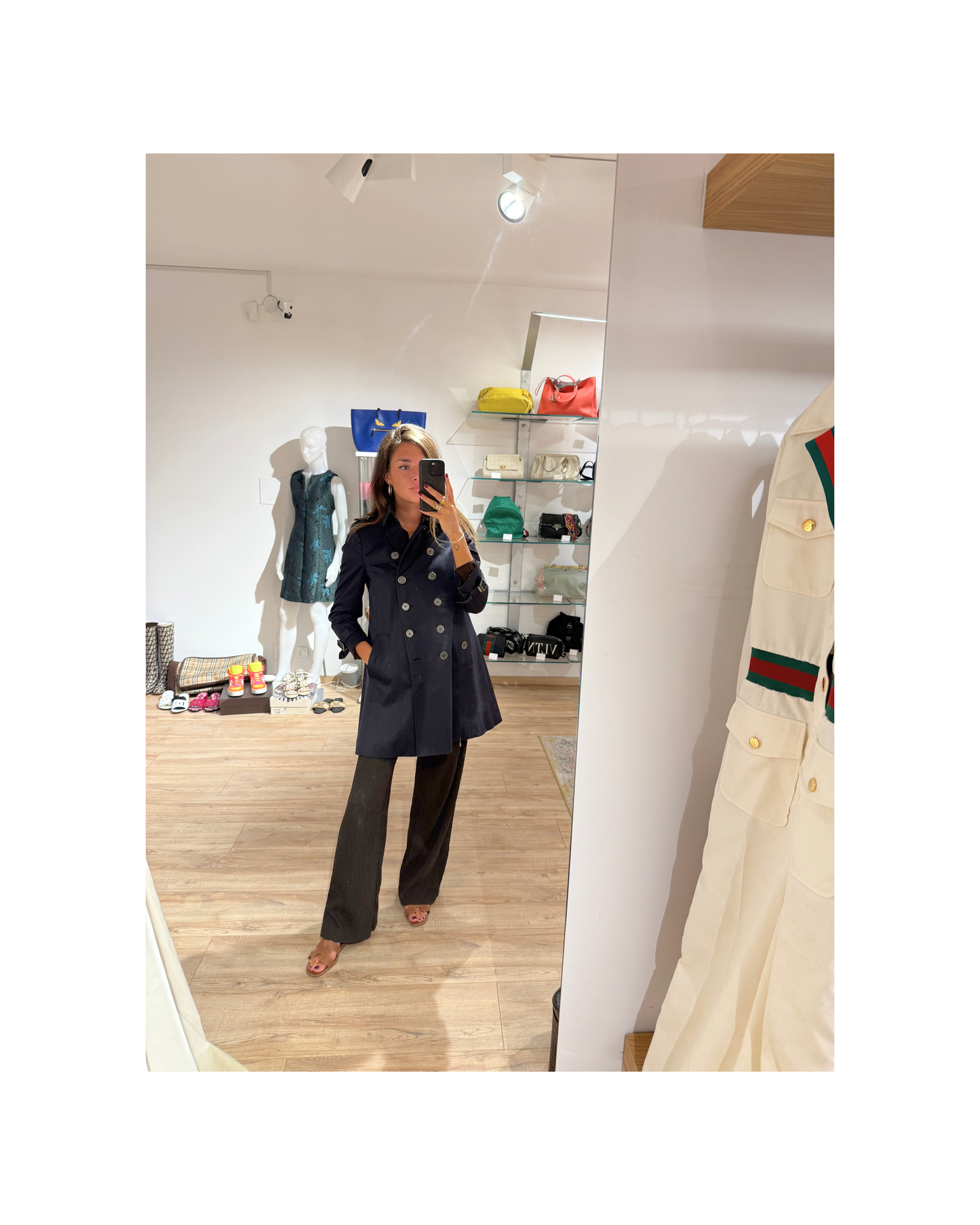 TRENCH BLU SCURO BURBERRY