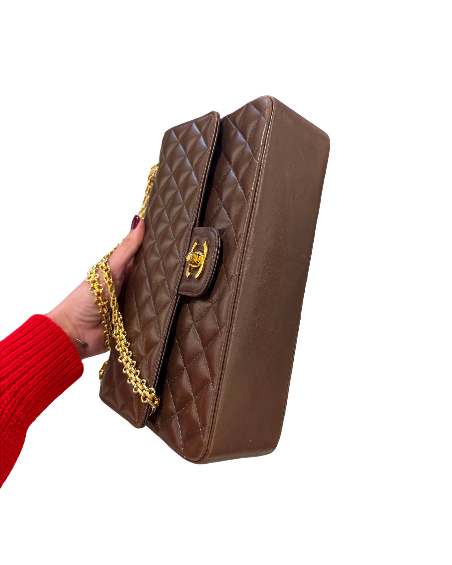 CHANEL DOUBLE FLAP COLOR CIOCCOLATO