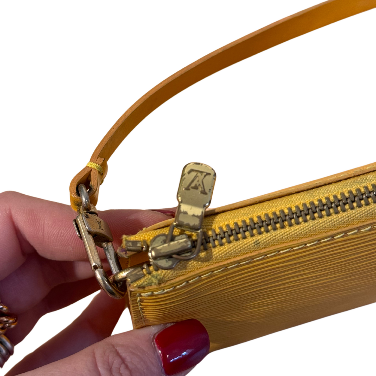 POCHETTE LOUIS VUITTON PELLE EPI OCRA