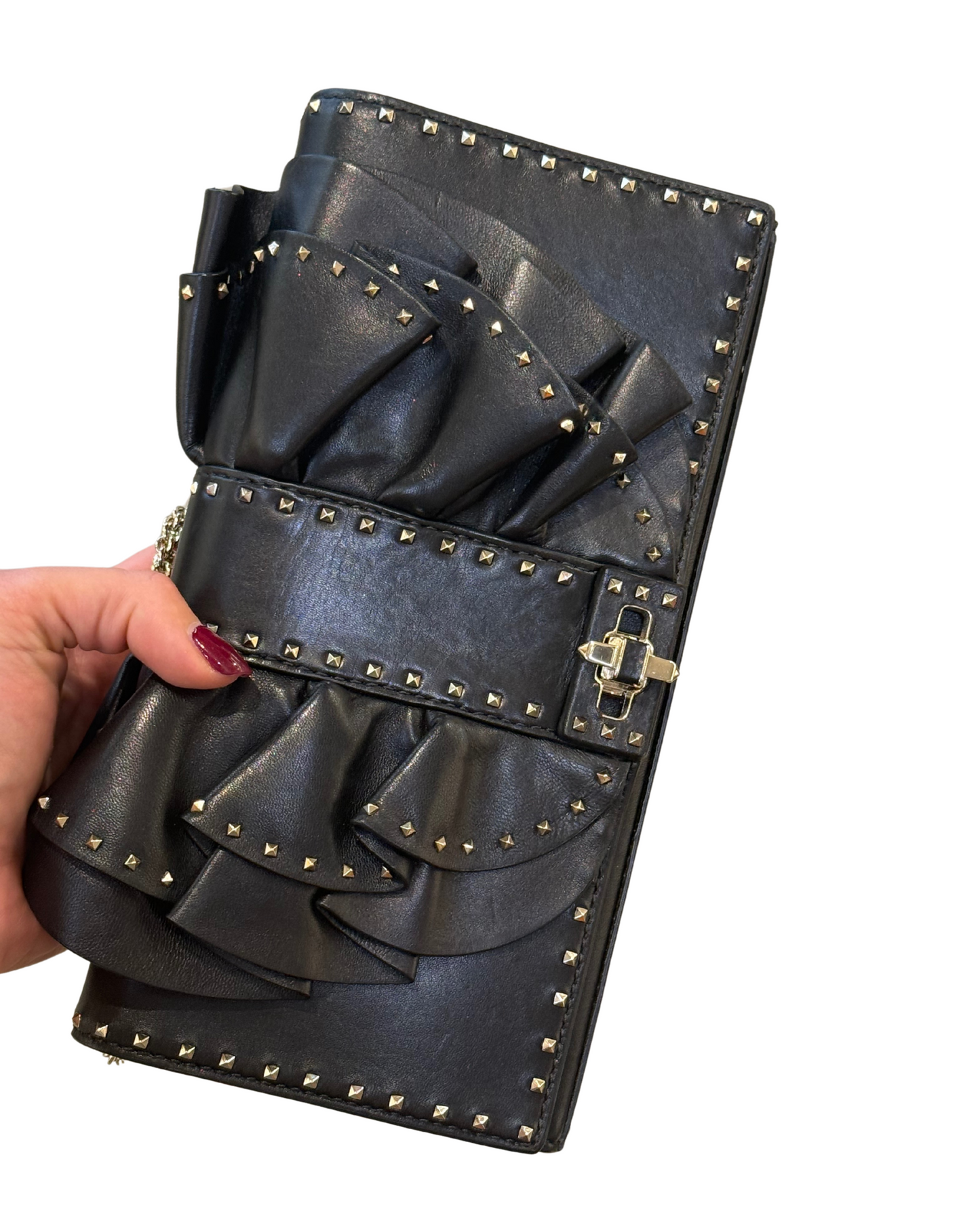 VALENTINO BLACK VERY V RUFFLE NERA
