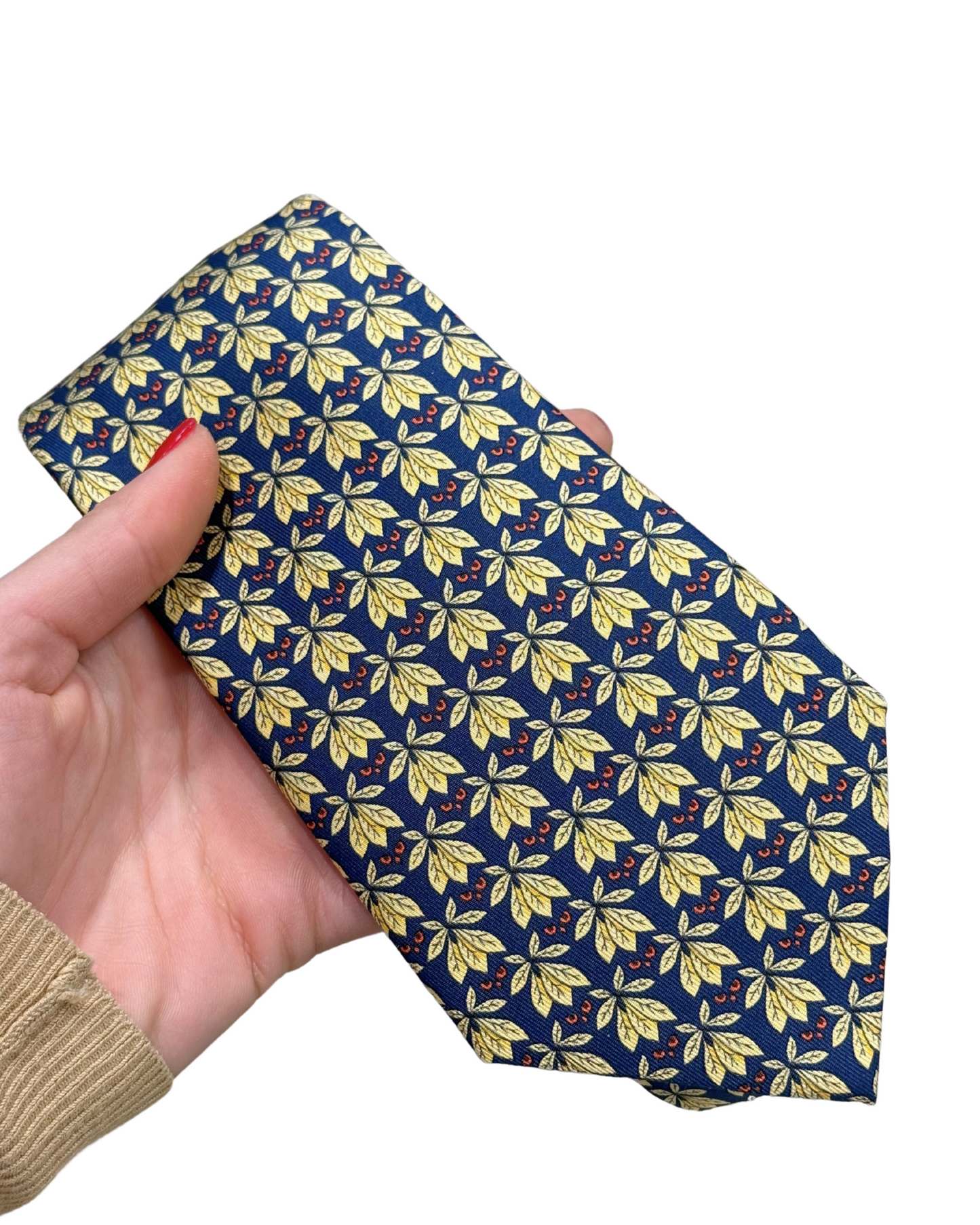 CRAVATTA HERMES BLU NAVY