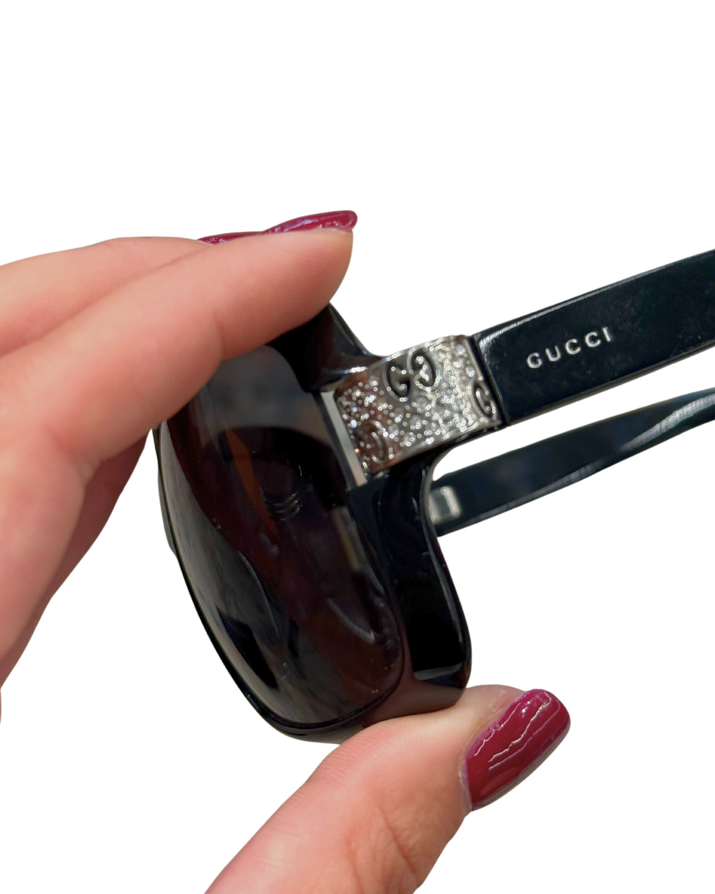 OCCHIALI GUCCI NERI CON BRILLANTINI