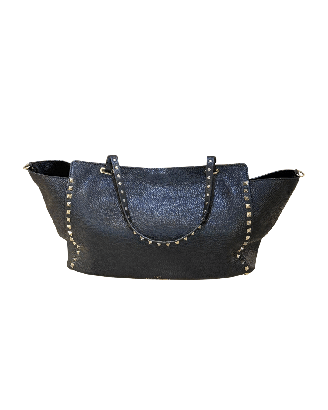 VALENTINO ROCKSTUD PELLE MARTELLATA NERA