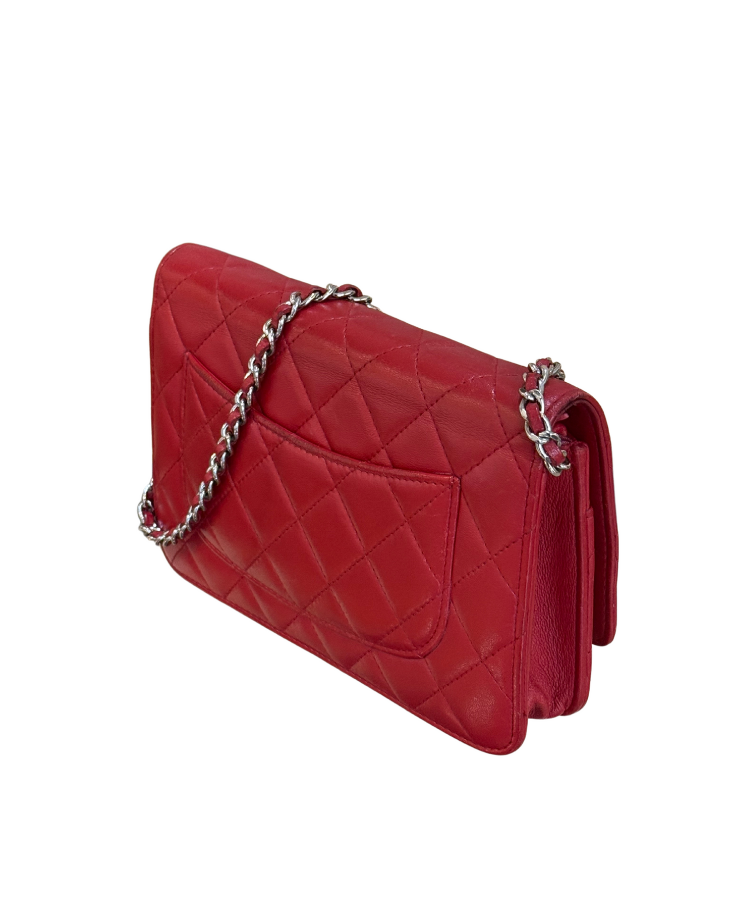 WALLET ON CHAIN CHANEL ROSSA