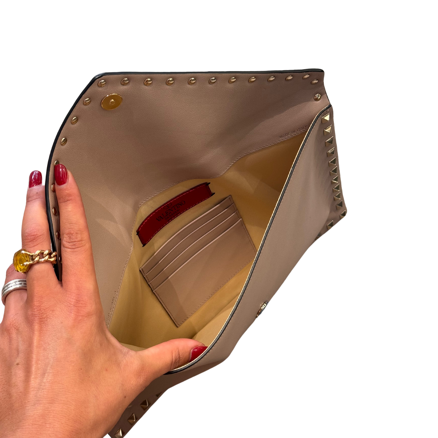 POCHETTE VALENTINO ROCKSTUD ROSA ANTICO