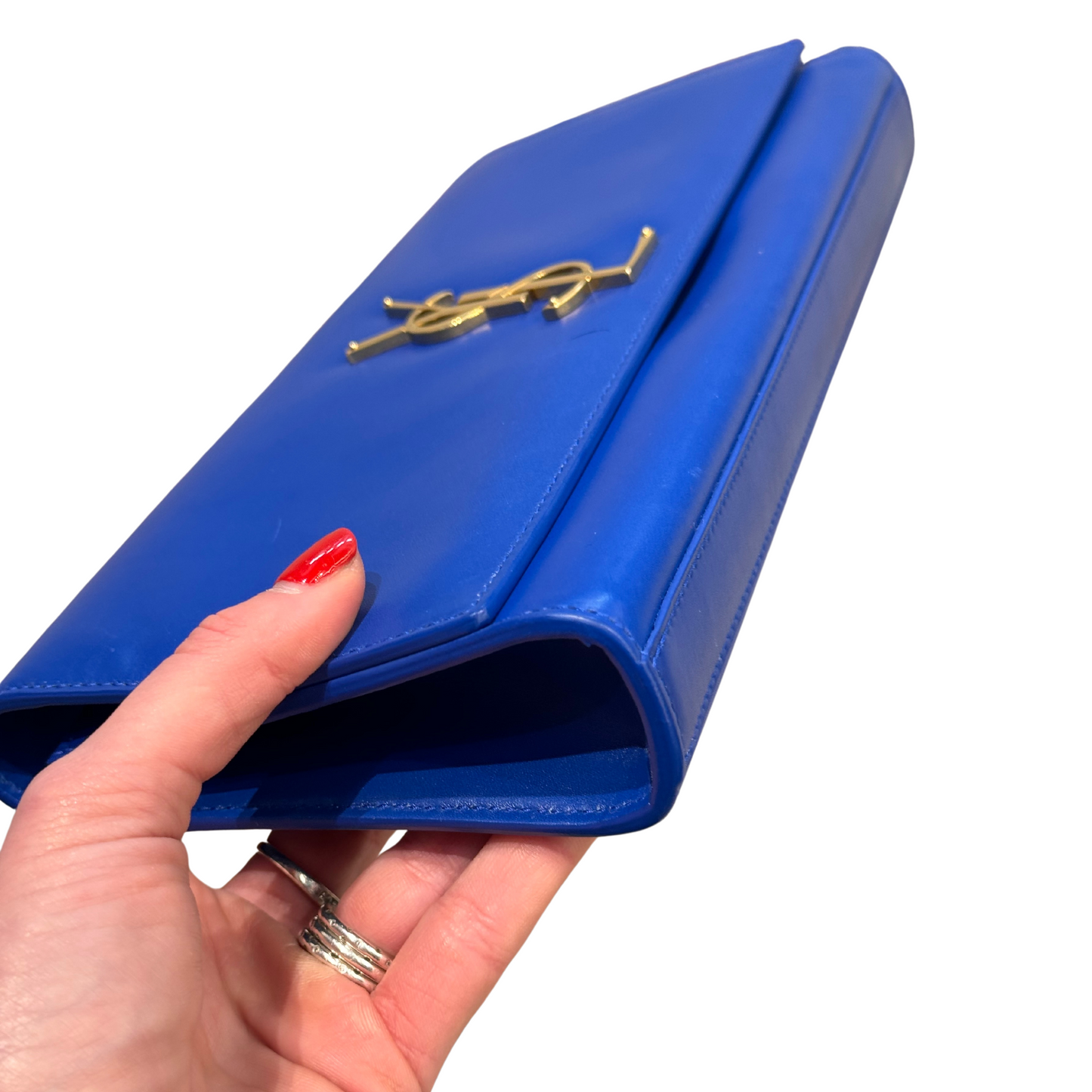 POCHETTE YSL BLU ELETTRICA