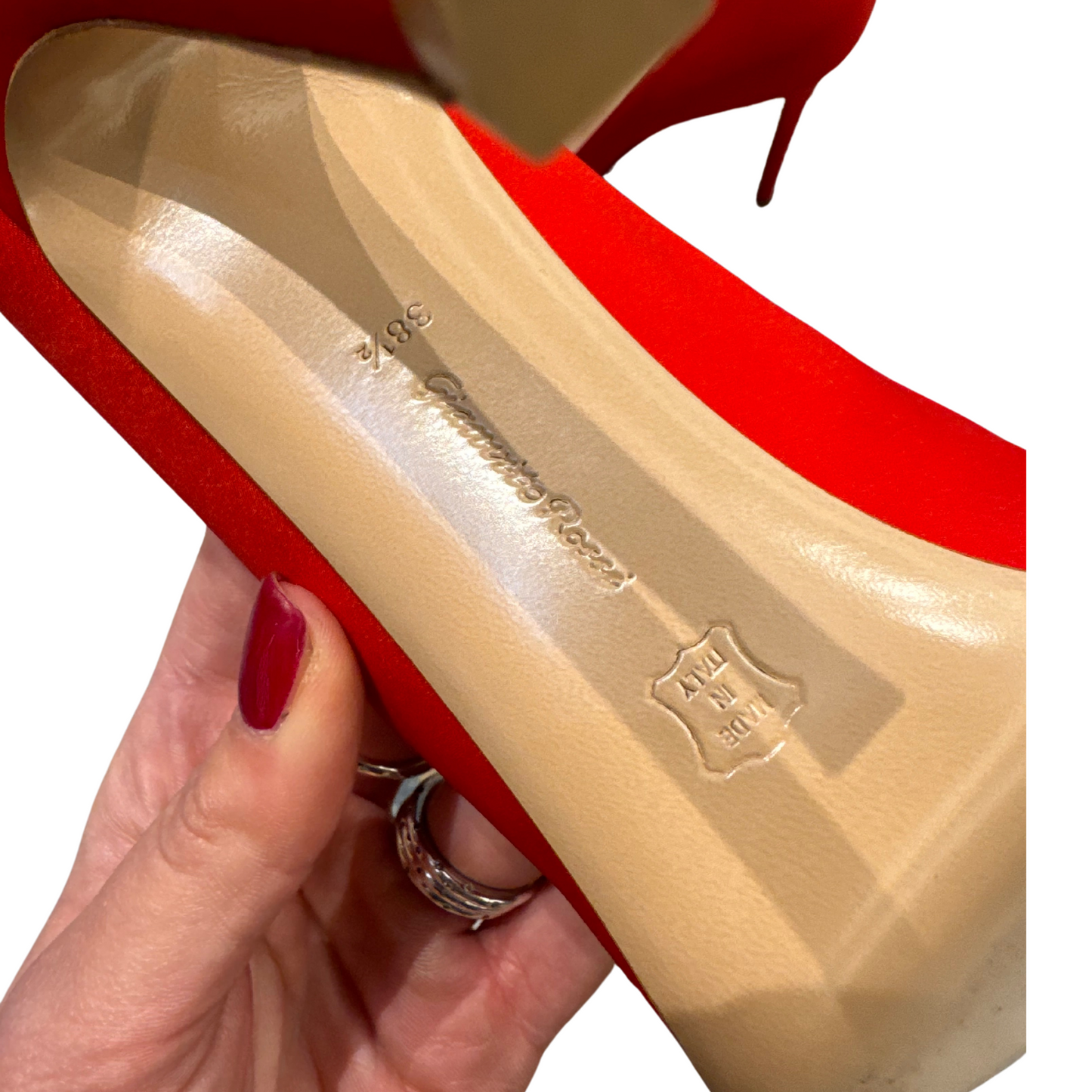 DECOLLETE GIANVITO ROSSI ROSSE nr38.5