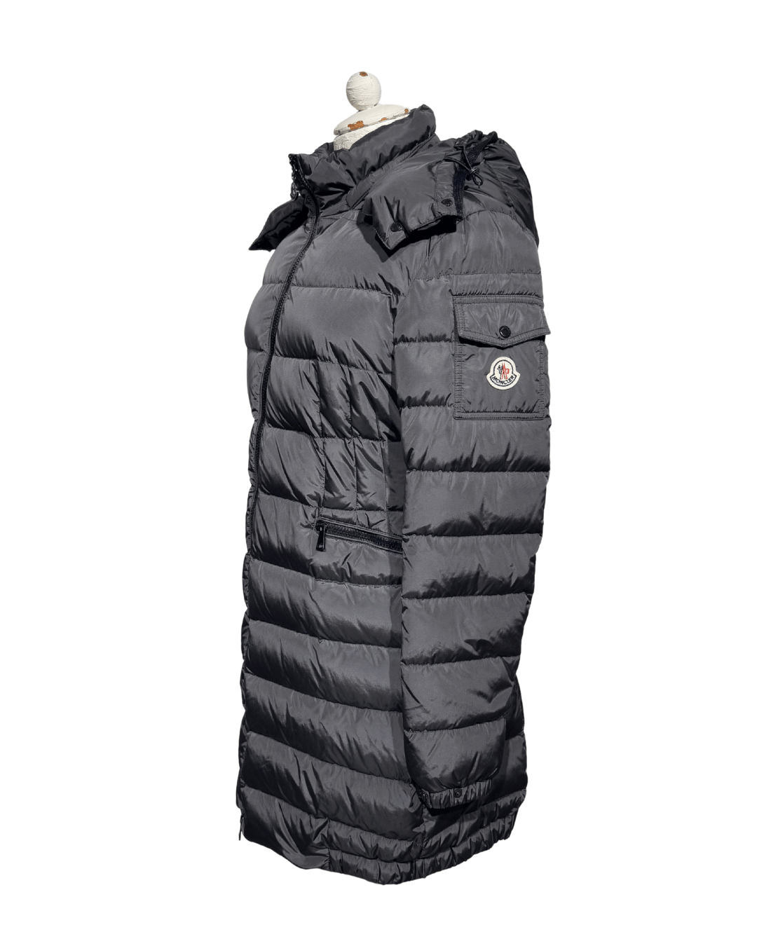 MONCLER LUNGO GRIGIO DONNA