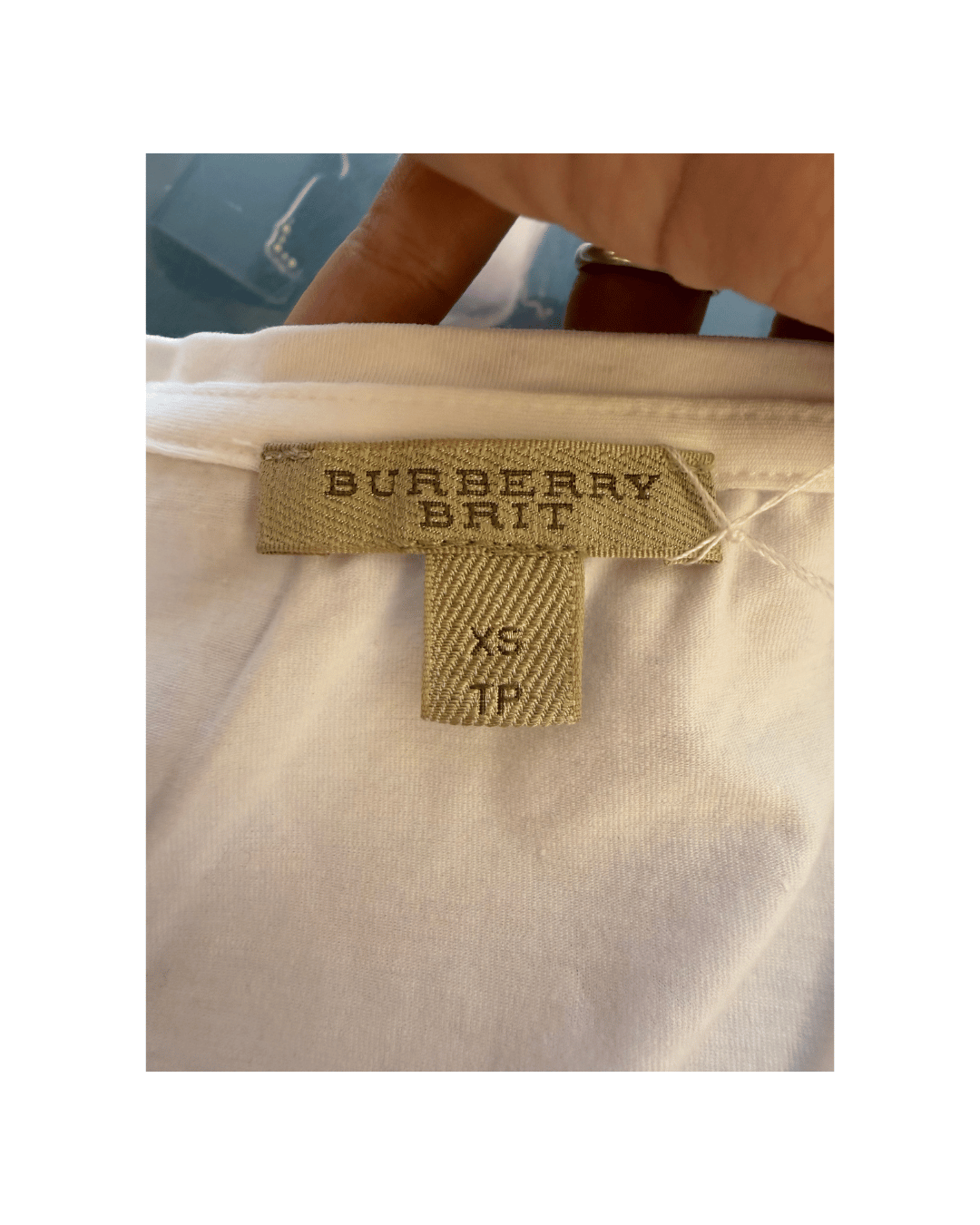 MAGLINA BURBERRY BIANCA MANICA TRE QUARTI