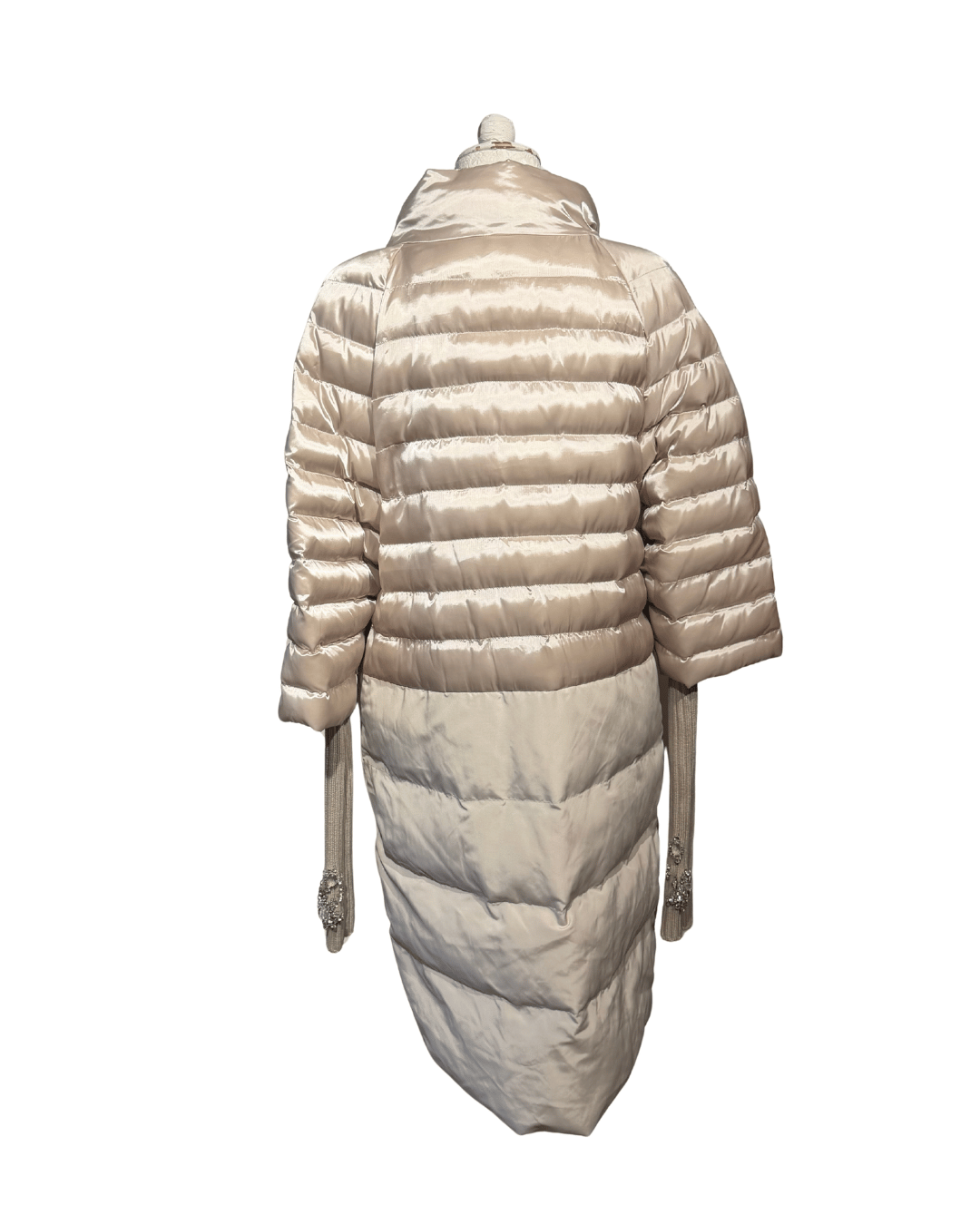 PIUMINO LUNGO CHAMPAGNE ELISABETTA FRANCHI Tg 40