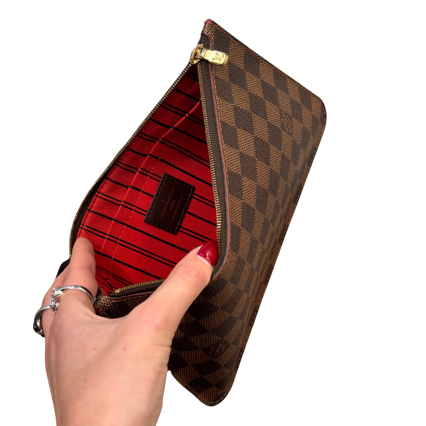 POCHETTE PIATTA DAMIER EBENE