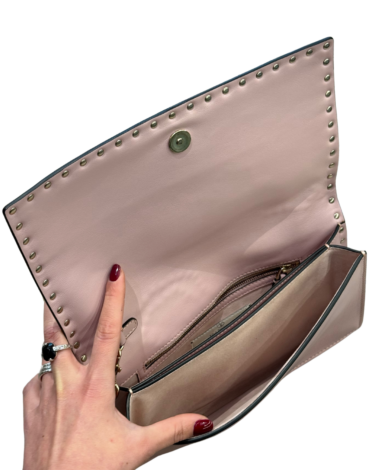 POCHETTE VALENTINO ROSA CON STAMPA FIORI