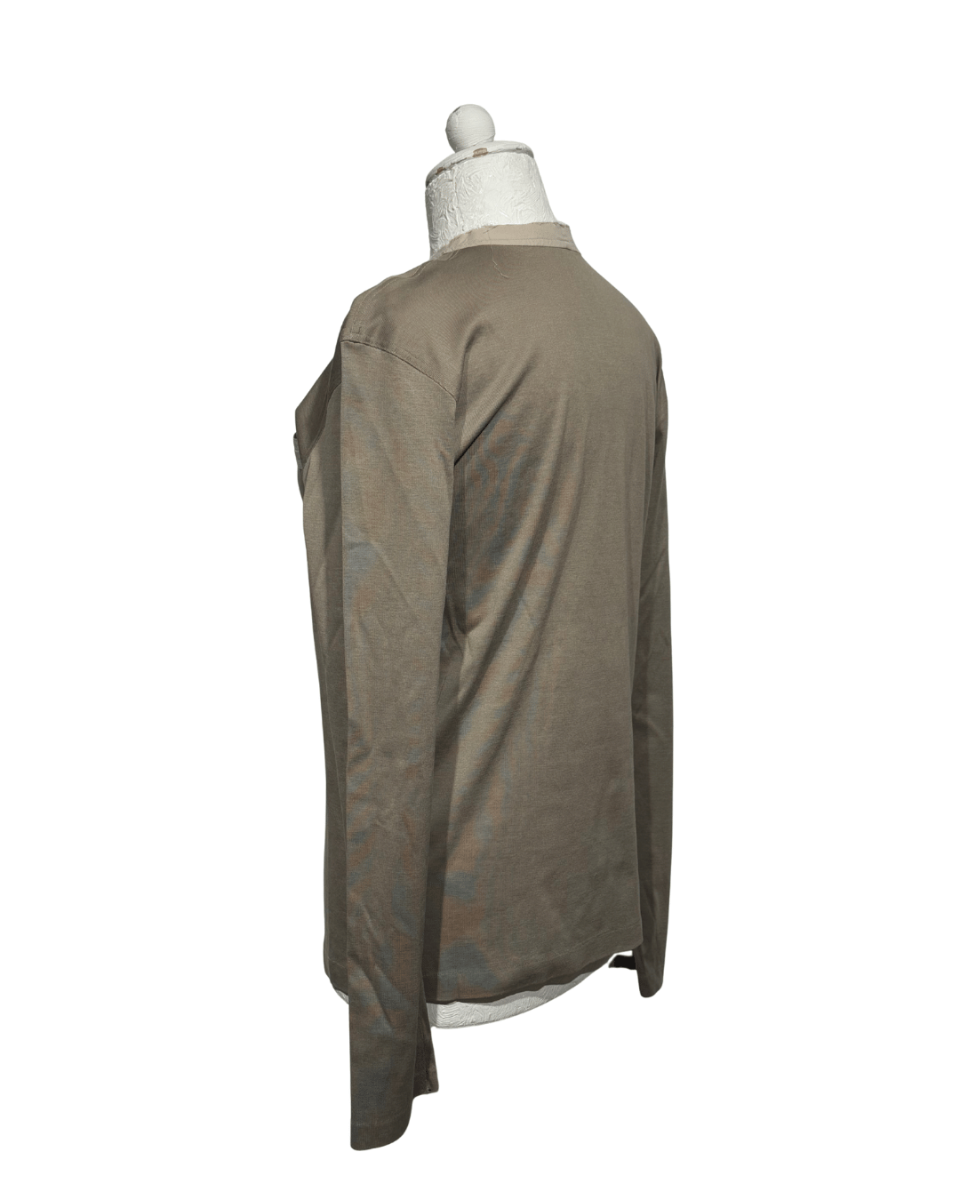 MAGLIA MANICHE LUNGHE IN COTONE TORTORA LANVIN