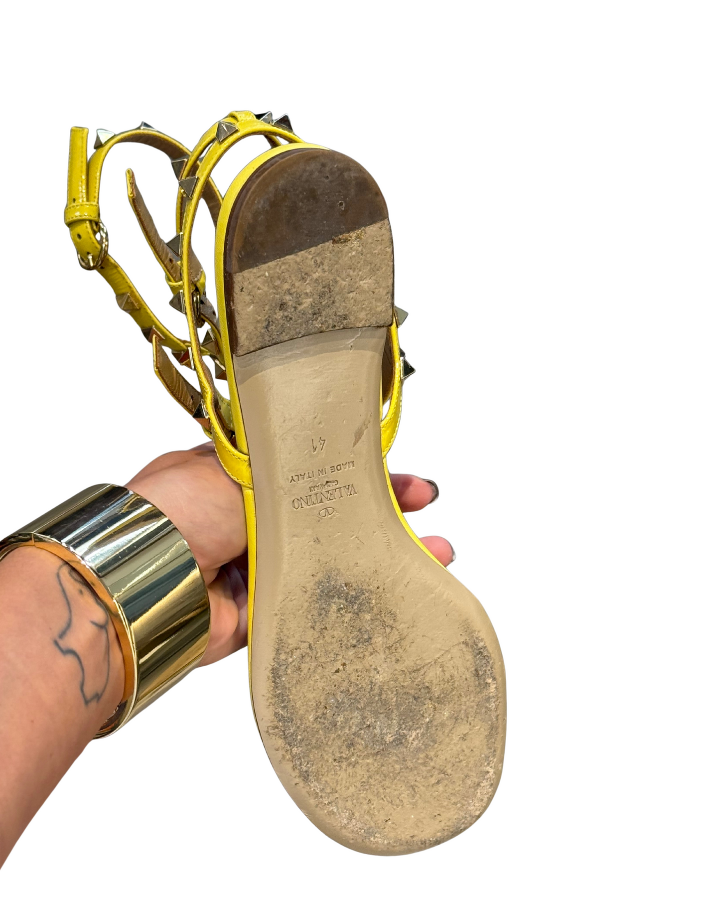 SANDALI ROCKSTUD VALENTINO GIALLI