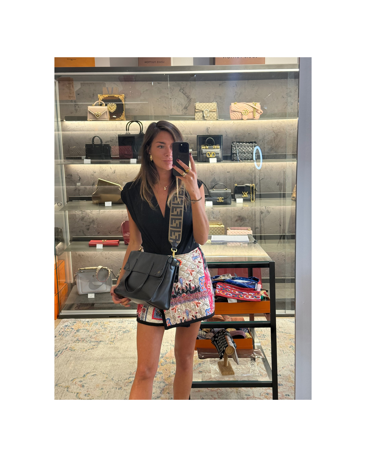 FENDI FLIP NERA DOPPIA TRACOLLA