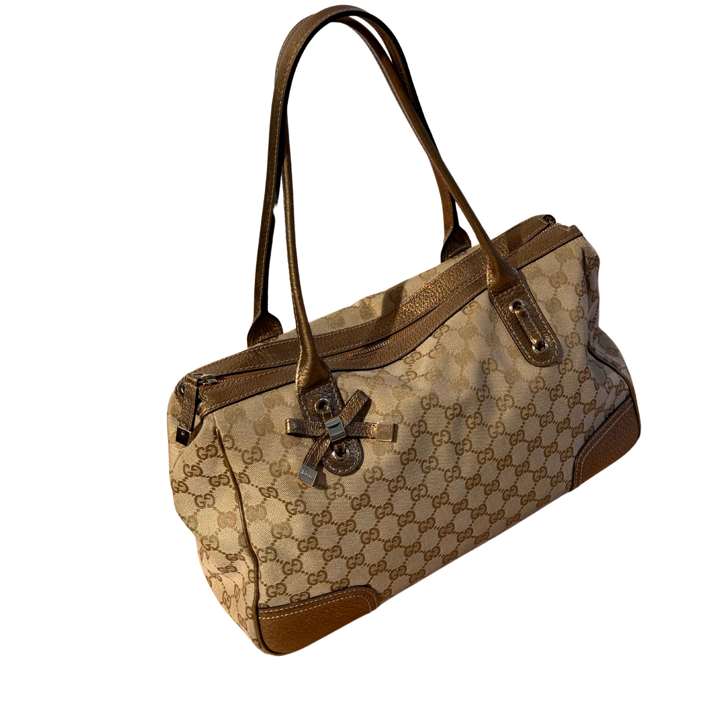BORSA GUCCI MONOGRAM A SPALLA RIFINITURE ORO