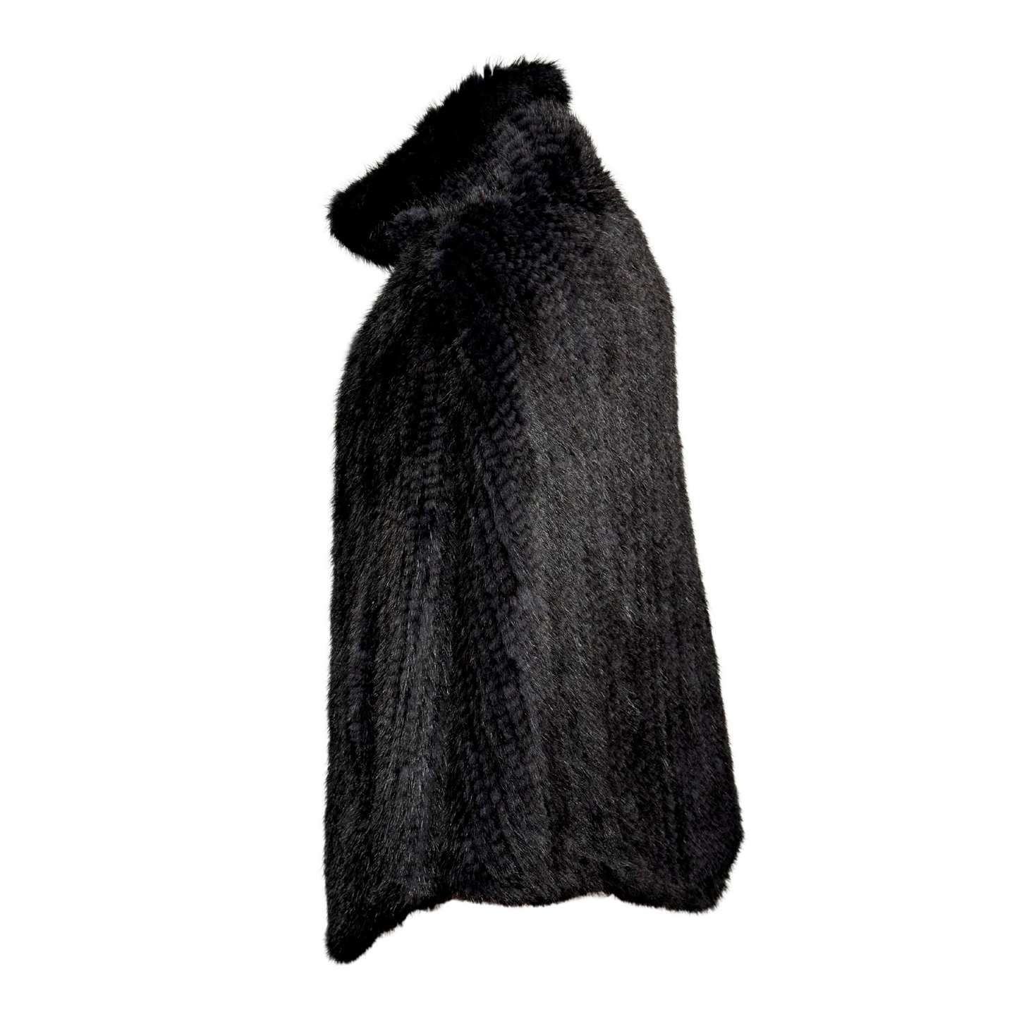PONCHO VISONE INTRECCIATO