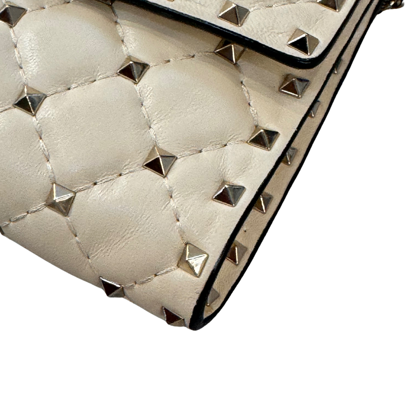 POCHETTE SPIKE VALENTINO BURRO