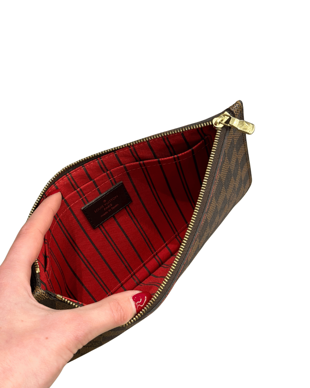 POCHETTE PIATTA LOUIS VUITTON DAMIER EBENE