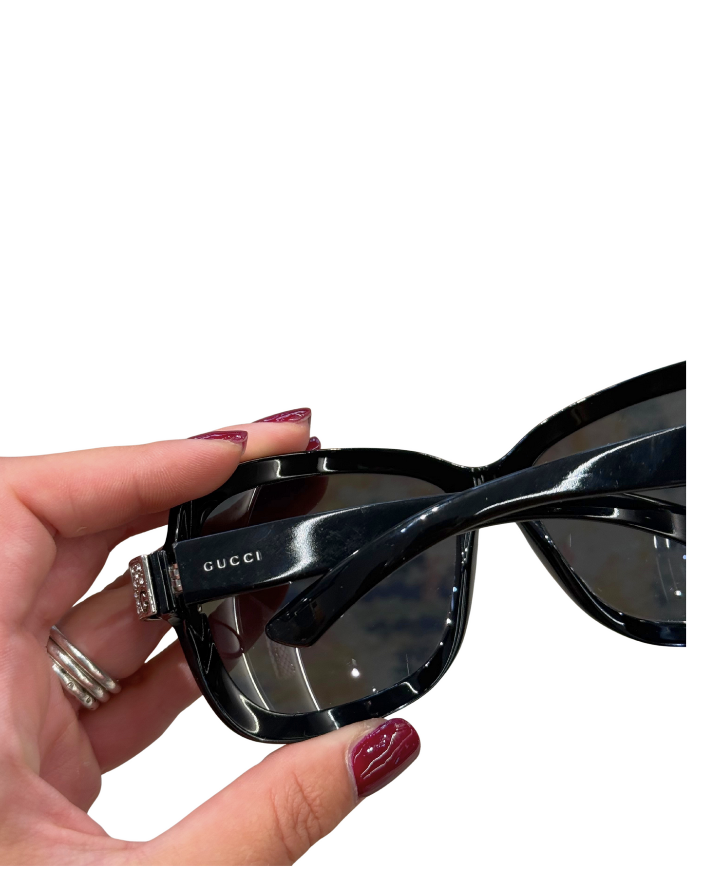 OCCHIALI GUCCI NERI CON BRILLANTINI