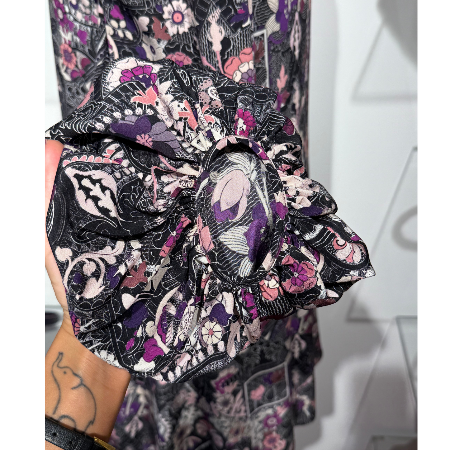 ABITO IN SETA STAMPATA ALEXANDER MCQUEEN