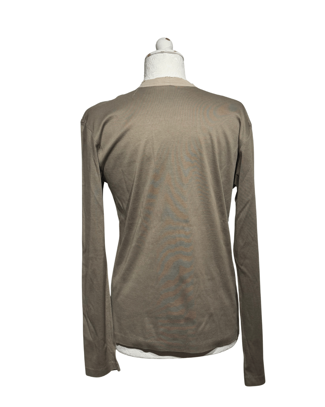 MAGLIA MANICHE LUNGHE IN COTONE TORTORA LANVIN