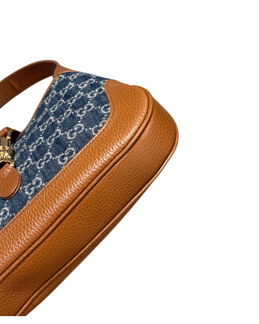 JACKIE GUCCI DENIM BLU RIFINITURE CUOIO