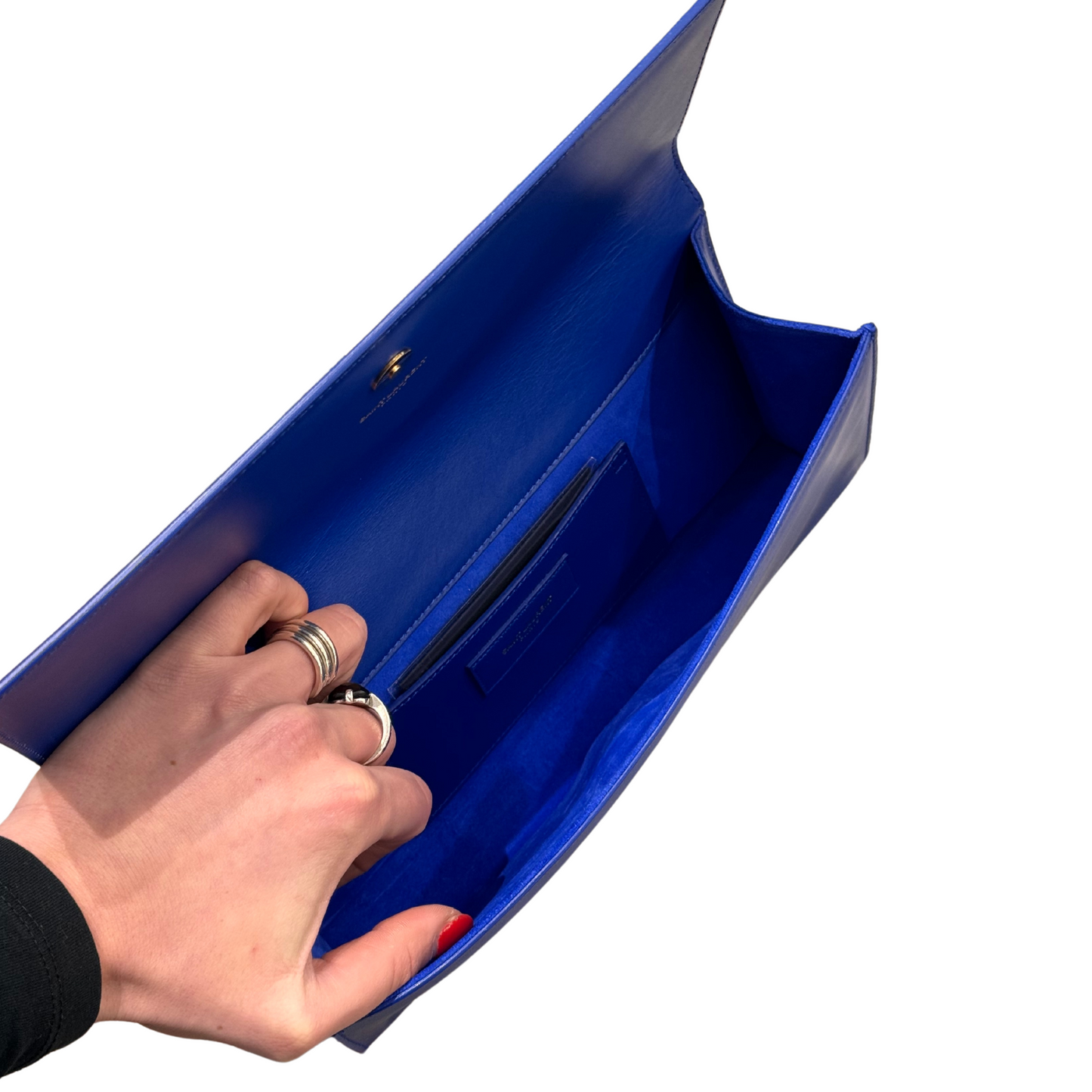 POCHETTE YSL BLU ELETTRICA
