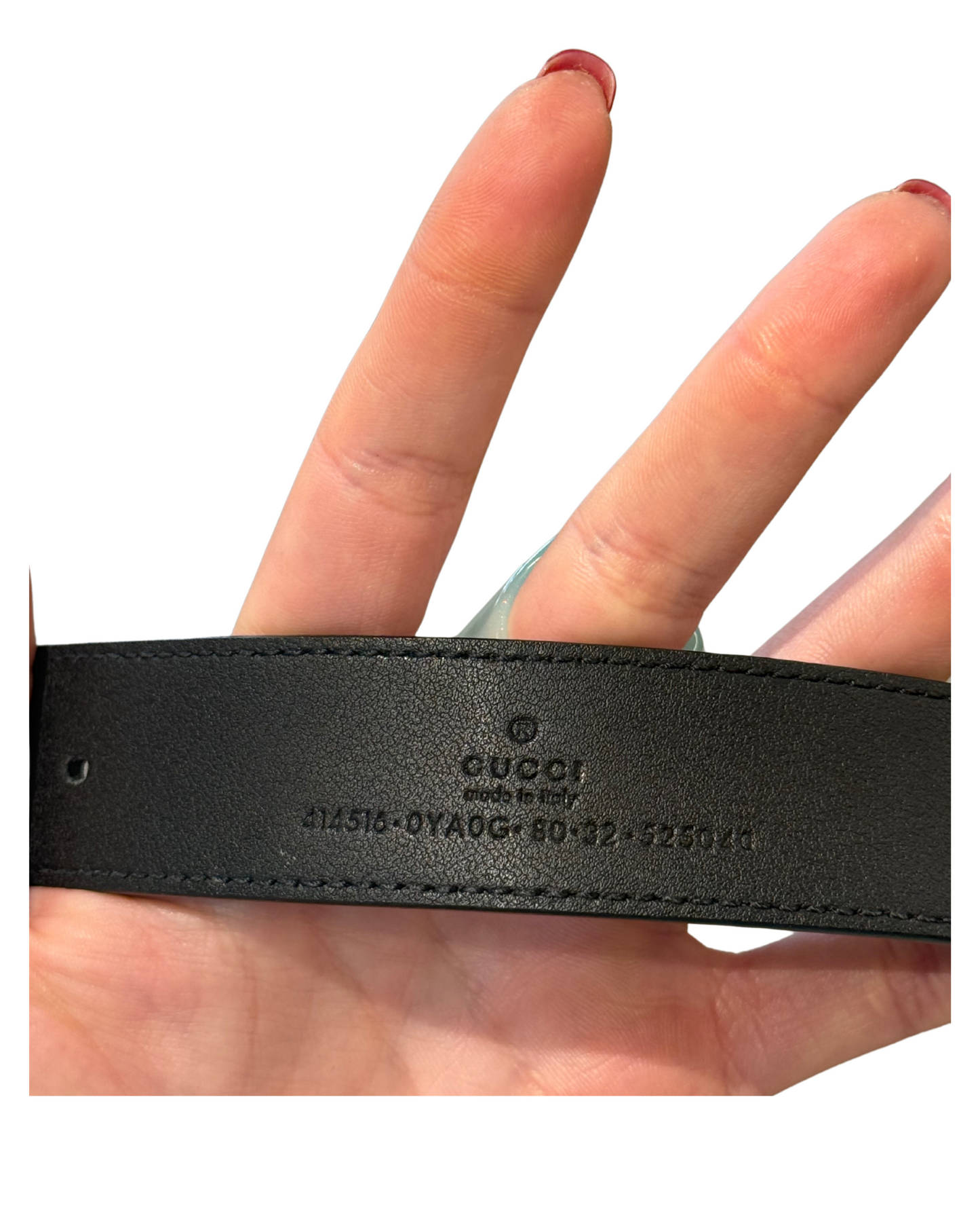 CINTURA GUCCI NERA HARDWARE ORO