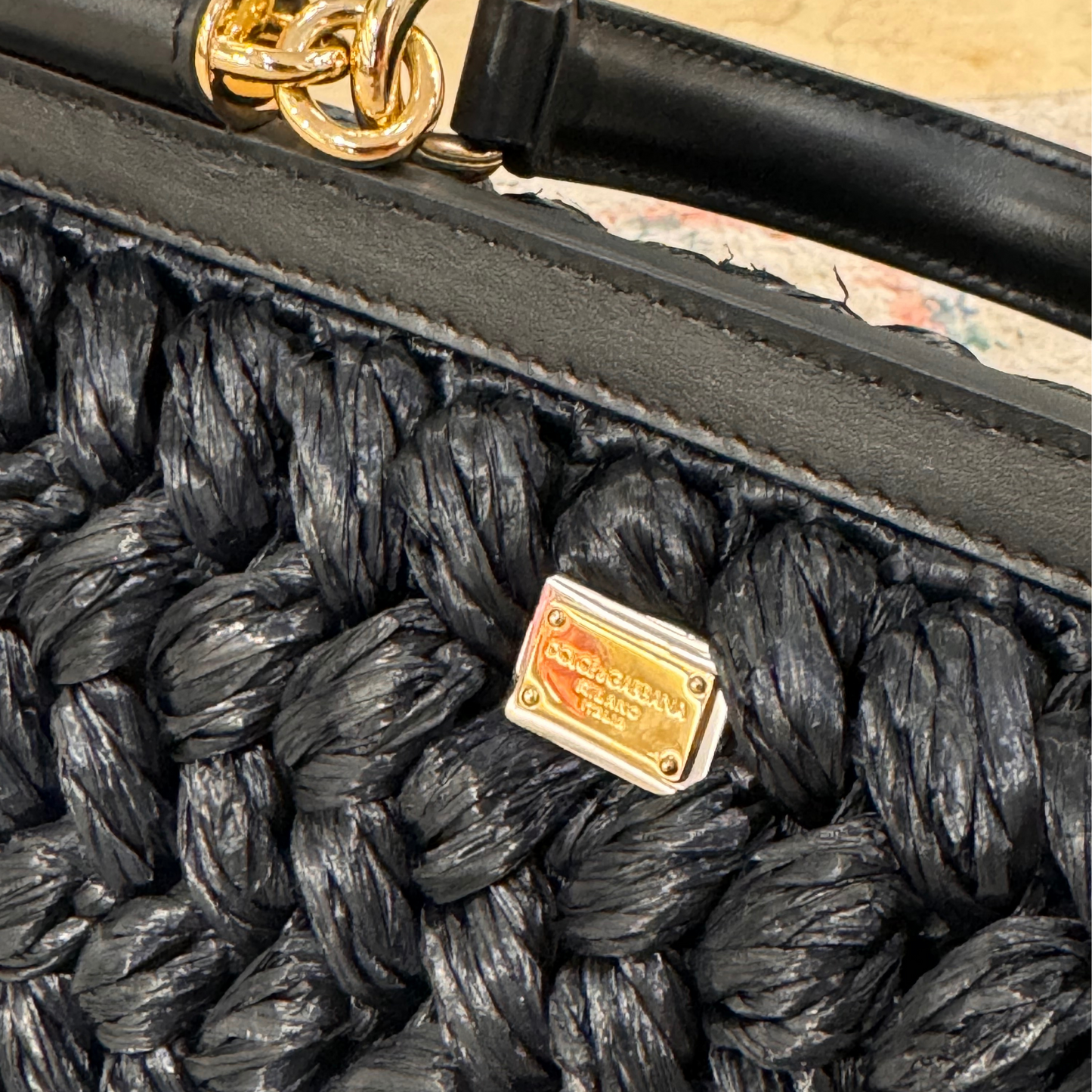 MISS SICILY RAFFIA NERA D&G