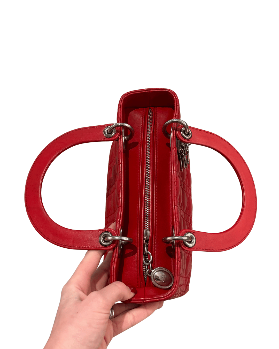 LADY DIOR SMALL ROSSA