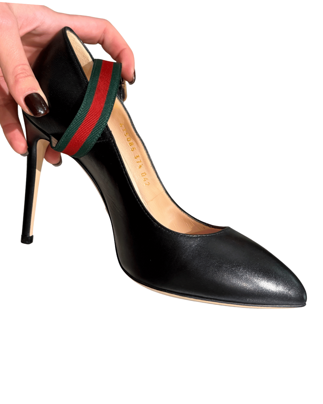 GUCCI DECOLLETE MARY JANE SYVLIE FASCIA WEB Nr 37.5