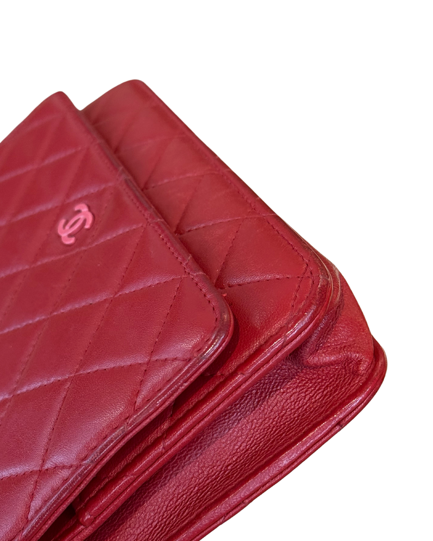 WALLET ON CHAIN CHANEL ROSSA