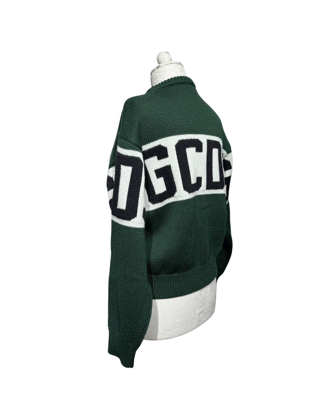 CARDIGAN GCDS VERDE E BIANCO