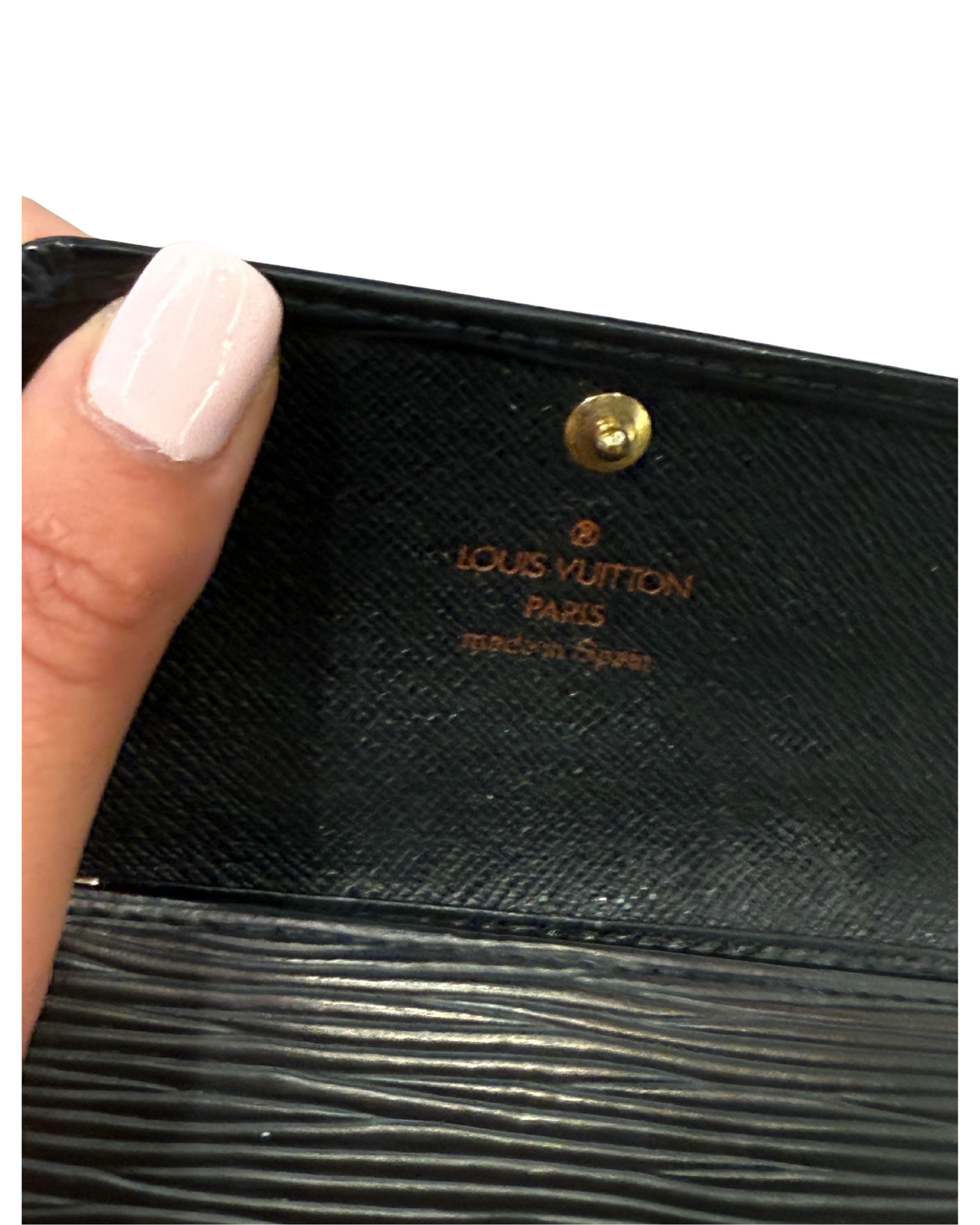 PORTACHIAVI LOUIS VUITTON PELLE EPI NERO
