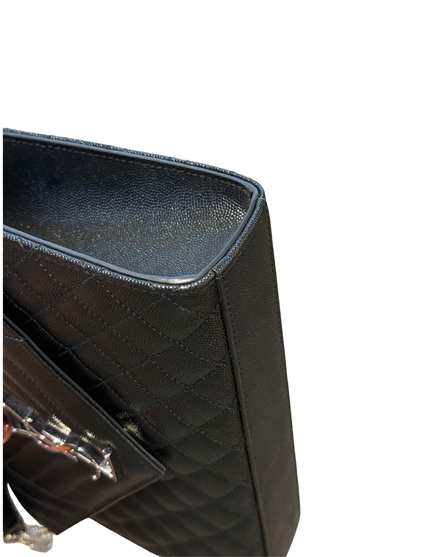 ENVELOPE YSL NERA HARDWARE ARGENTO